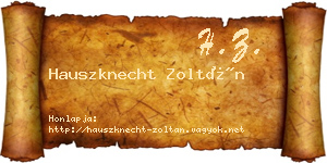 Hauszknecht Zoltán névjegykártya