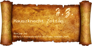 Hauszknecht Zoltán névjegykártya