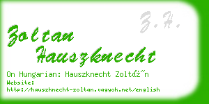 zoltan hauszknecht business card